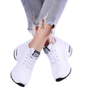 White platform sneakers.