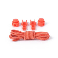 1 Pair No Tie Shoelaces Round Push The Spring Lock Sports Elastic Shoelace Suitable For All Shoes Lazy Laces Shoe