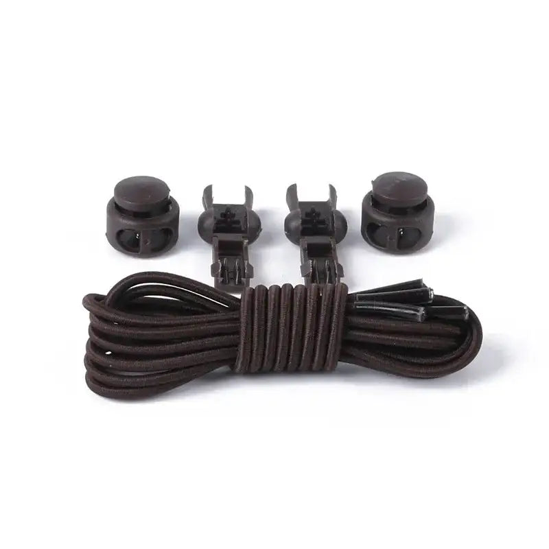 1 Pair No Tie Shoelaces Round Push The Spring Lock Sports Elastic Shoelace Suitable For All Shoes Lazy Laces Shoe