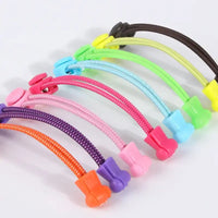 1 Pair No Tie Shoelaces Round Push The Spring Lock Sports Elastic Shoelace Suitable For All Shoes Lazy Laces Shoe