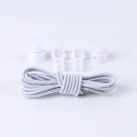1 Pair No Tie Shoelaces Round Push The Spring Lock Sports Elastic Shoelace Suitable For All Shoes Lazy Laces Shoe