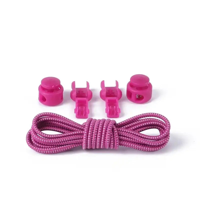 1 Pair No Tie Shoelaces Round Push The Spring Lock Sports Elastic Shoelace Suitable For All Shoes Lazy Laces Shoe