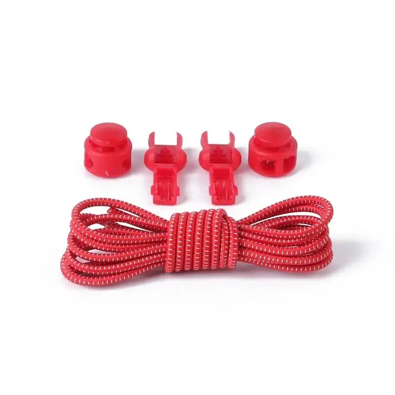 1 Pair No Tie Shoelaces Round Push The Spring Lock Sports Elastic Shoelace Suitable For All Shoes Lazy Laces Shoe