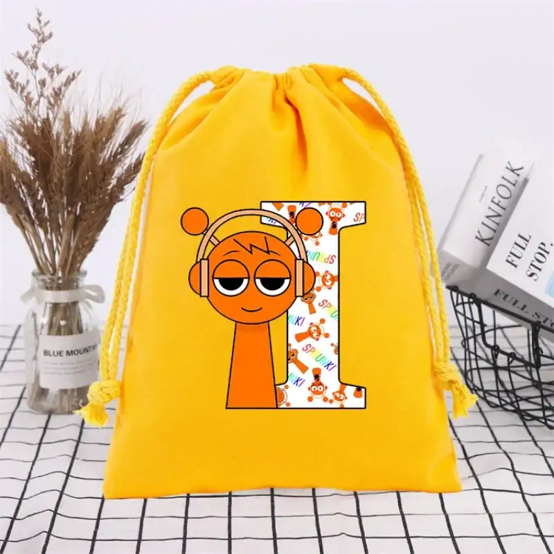 Sprunki Cute Cartoon Drawstring Handbags for Your Little
