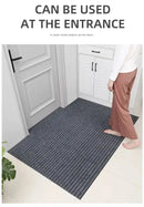 Modern Minimalist Square Floor Mat - Durable Stain/Fade Resistant Non-Slip Rubber Backing Machine Washable