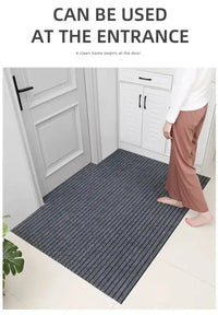 Modern Minimalist Square Floor Mat - Durable Stain/Fade Resistant Non-Slip Rubber Backing Machine Washable
