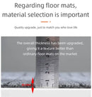 Modern Minimalist Square Floor Mat - Durable Stain/Fade Resistant Non-Slip Rubber Backing Machine Washable