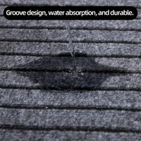 Modern Minimalist Square Floor Mat - Durable Stain/Fade Resistant Non-Slip Rubber Backing Machine Washable
