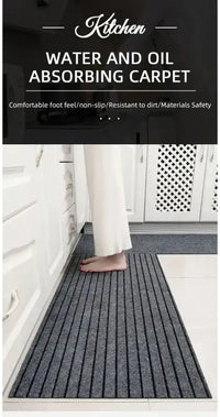 Modern Minimalist Square Floor Mat - Durable Stain/Fade Resistant Non-Slip Rubber Backing Machine Washable