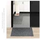 Modern Minimalist Square Floor Mat - Durable Stain/Fade Resistant Non-Slip Rubber Backing Machine Washable