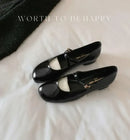 Women Patent Leather Mary Janes Shoes Ladies Summer New Fashion Square Toe Comfortable Pointed Toe Ballet Flat Casual