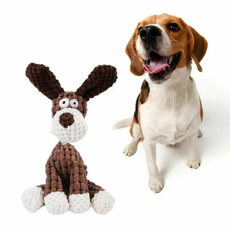 Squeaky Pup Chew Plush Toy for Dental Fun