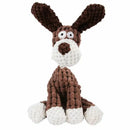 Squeaky Pup Chew Plush Toy for Dental Fun - Brown