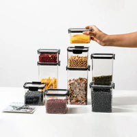 GrainGuard: 6-Pc Airtight BPA-Free Containers - Transparent / 6piece set