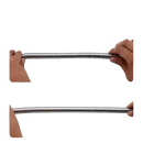 Extendable metal hose.