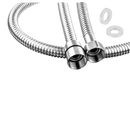 Flexible stainless steel water hoses.