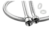 Flexible stainless steel water hoses.
