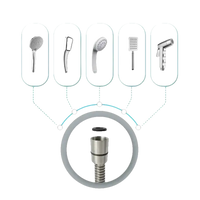 Handheld shower head compatibility diagram.