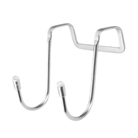 Double over-the-door metal hook.