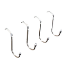Four metal S-hooks.