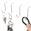 Metal over-the-door hooks.