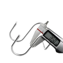Stainless steel S-hooks with thickness measurement.