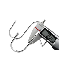 Stainless steel S-hooks with thickness measurement.