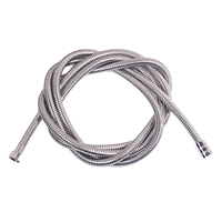 Flexible metal shower hose.