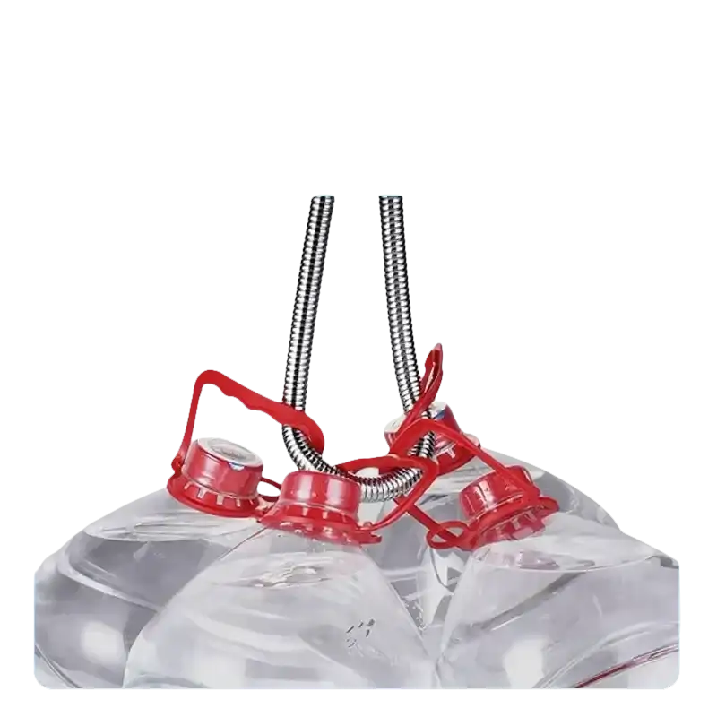 Strong tensile strength water jug carrier.