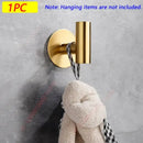 1/2PCS Adhesive Wall Hook Stainless Steel Robe Sticker Hooks Towel Coat Key Pants Hangers Bathroom Kitchen Storage