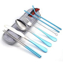 Stainless Sip Set - Blue