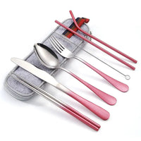 Stainless Sip Set - Red
