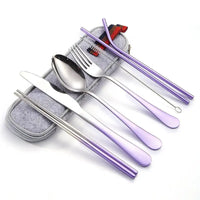 Stainless Sip Set - Purple