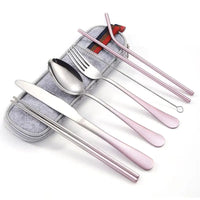 Stainless Sip Set - Pink
