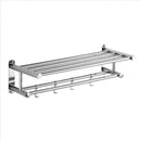 Clearance_Stainless Steel Bathroom Towel Holder Storage Organizer Shelf Wall Mounted Towel Rack Home Hotel Wall Shelf