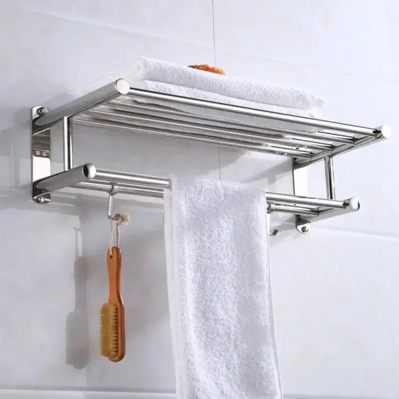 Sweet Home Stainless Steel Towel Holder Organizer Shelf