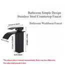 Stainless Steel Faucet Bathroom Countertop Simple Design Waterfall Outlet Tap Toilet Washbasin Faucet Accessories