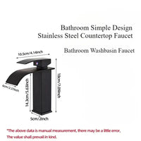 Stainless Steel Faucet Bathroom Countertop Simple Design Waterfall Outlet Tap Toilet Washbasin Faucet Accessories