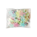 Bag of pastel star-shaped decorations.