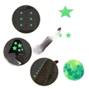 Glow-in-the-dark star and moon stickers.