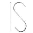 Silver metal S-hook.