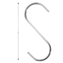 Silver metal S-hook.