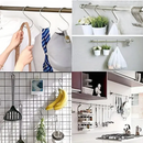 S-shaped metal hooks.