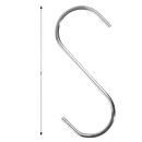 Silver metal S-hook.