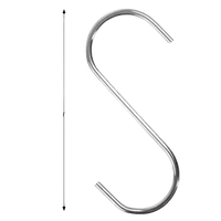 Silver metal S-hook.