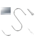 Stainless steel S-hook.