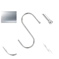 Stainless steel S-hook.