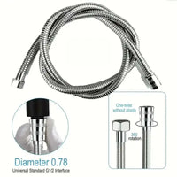 Shower Hose Upgrade Stainless Steel Shower Tube Anti-Kink and Leak-Proof High Pressure Resistance Universal G 1/2
