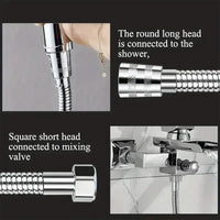 Shower Hose Upgrade Stainless Steel Shower Tube Anti-Kink and Leak-Proof High Pressure Resistance Universal G 1/2