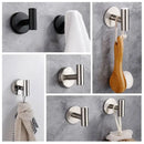 Stainless Steel Robe Hook Adhesive Wall Hook Towel Hook for Bathroom Kitchen Garage Heavy Duty Wall Mounted Kitchen